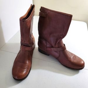 Nine West Flintgd leather mid boots size 12